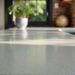 Polished concrete benchtop with a glossy finish.